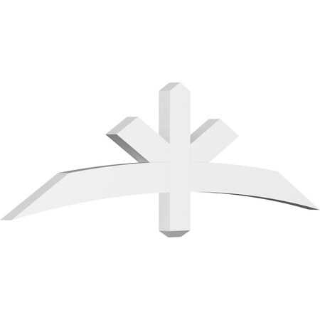 Ekena Millwork Alberta Architectural Grade PVC Gable Bracket, 60"W x 17 1/2"H x 2"D x 4"F, 7/12 Pitch GBP060X18X0204ALB00